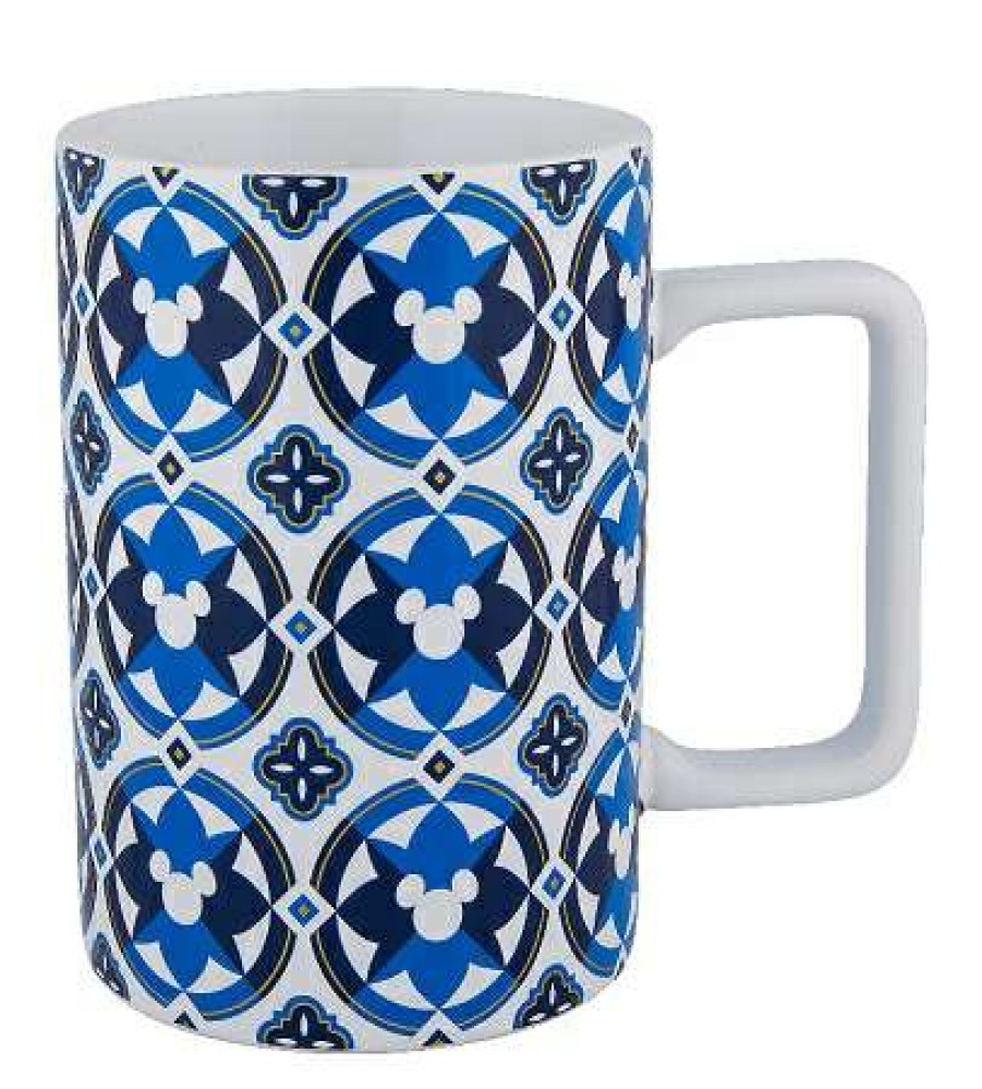 Mugs * | Disney Coffee Mug Mickey Icon Geometric Blue