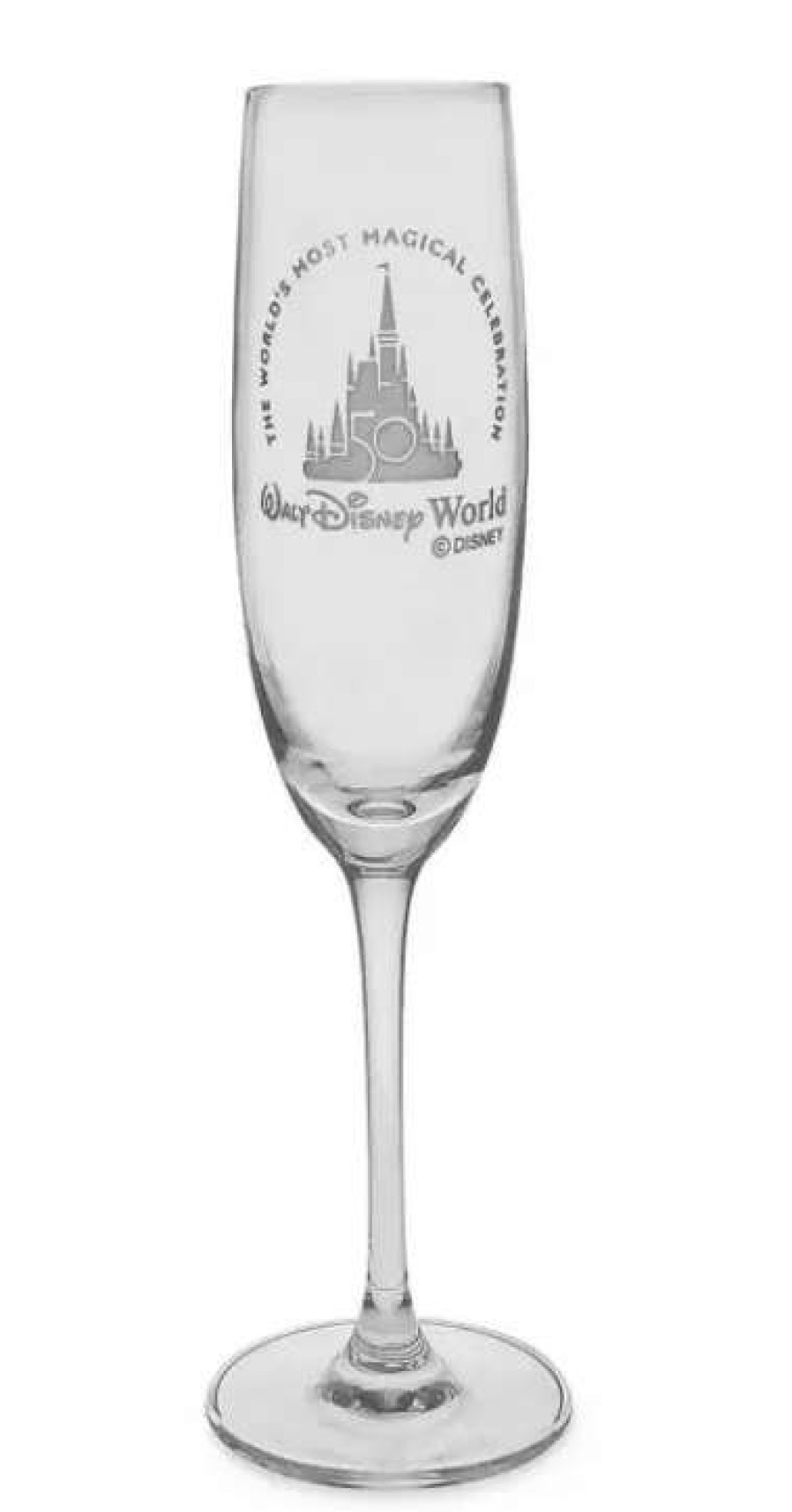 Glassware * | Disney Arribas Flute Glass Walt Disney World 50Th Anniversary