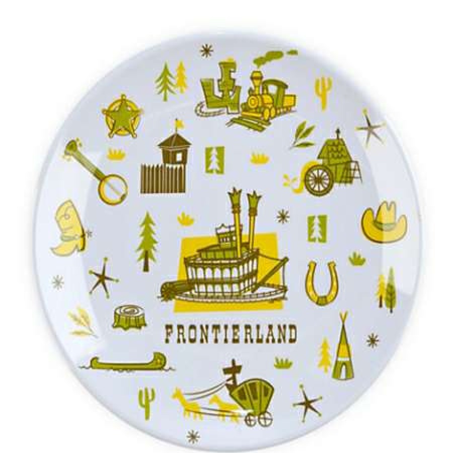 Plasticware * | Disney Dessert Plate Magic Kingdom Frontierland Plate 7"