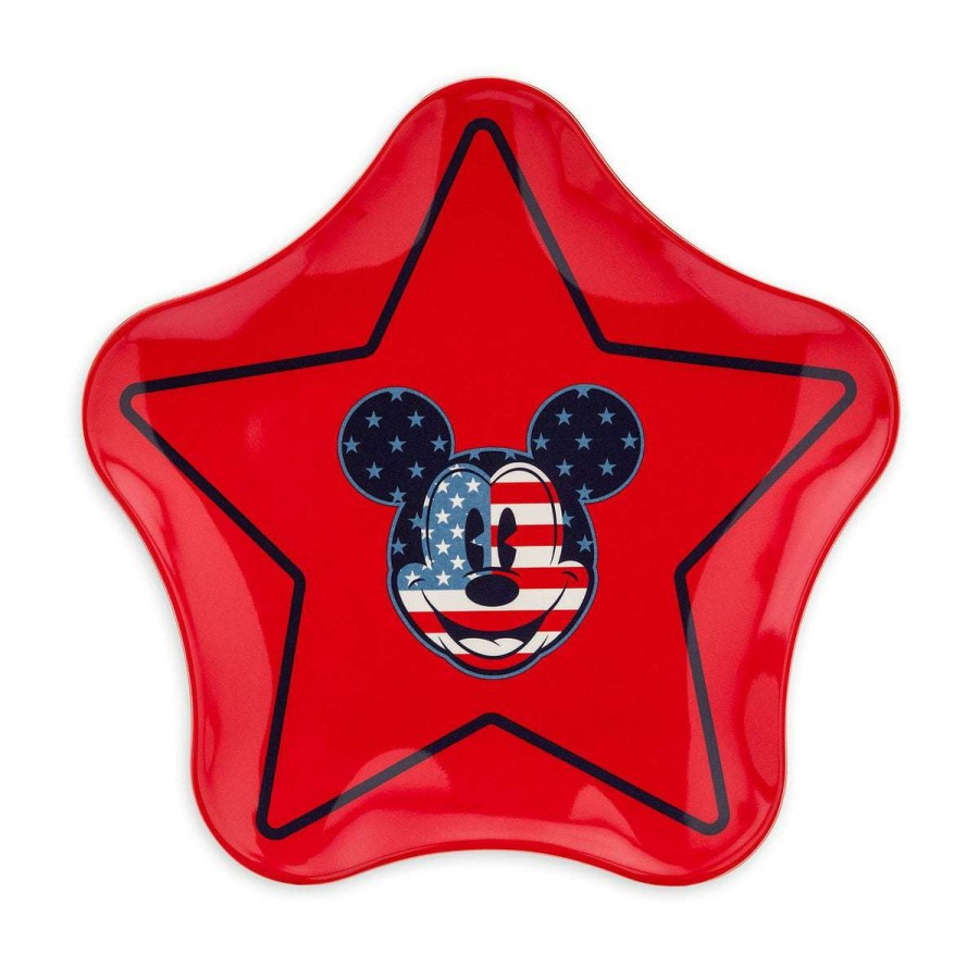 Plasticware * | Disney Small Plate Mickey Mouse Americana Star