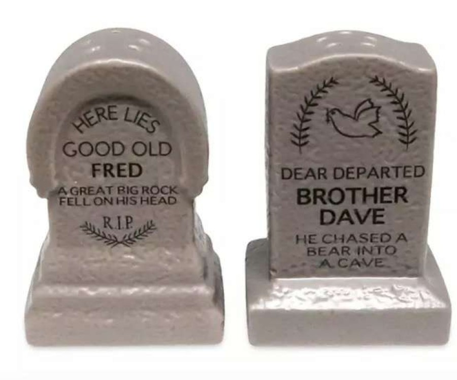 Accessories * | Disney Salt & Pepper Shaker Set The Haunted Mansion Headstone