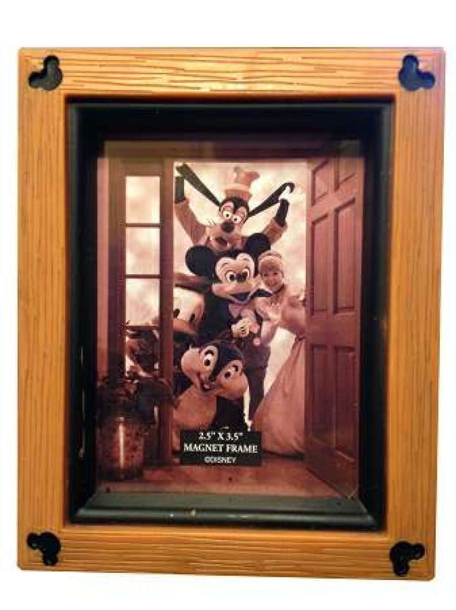 Magnets * | Disney Photo Frame Magnet Mickey Mouse Icons Wood