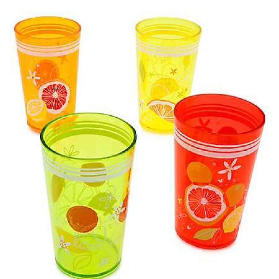 Plasticware * | Disney Tumbler Set Citrus Mickey Mouse Set Of 4