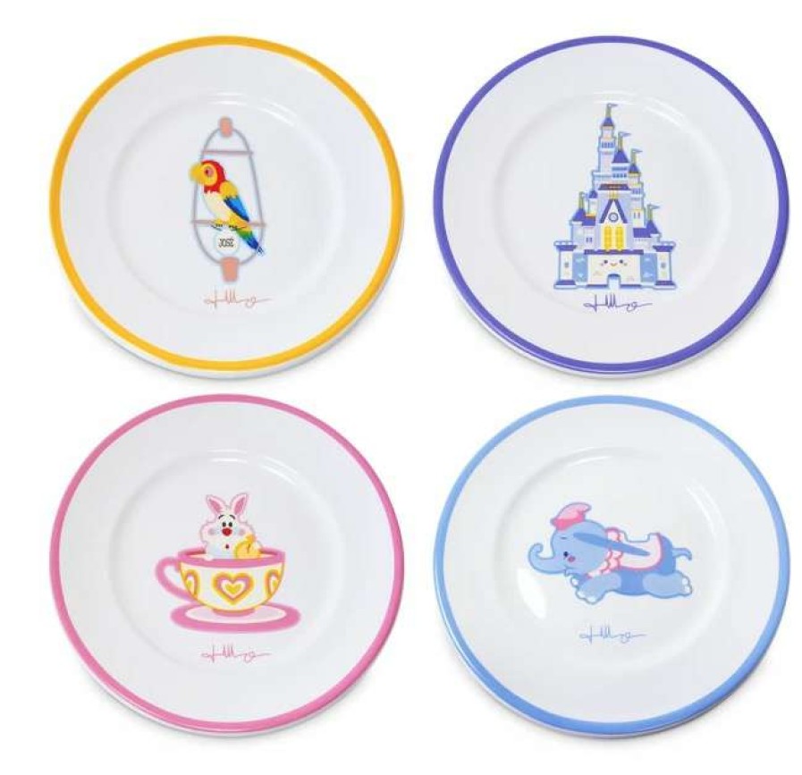 Glassware * | Disney Dessert Plate Set Disney Parks Jerrod Maruyama