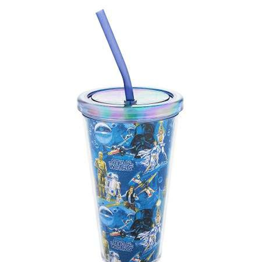 Plasticware * | Disney Tumbler With Straw Star Wars Vintage