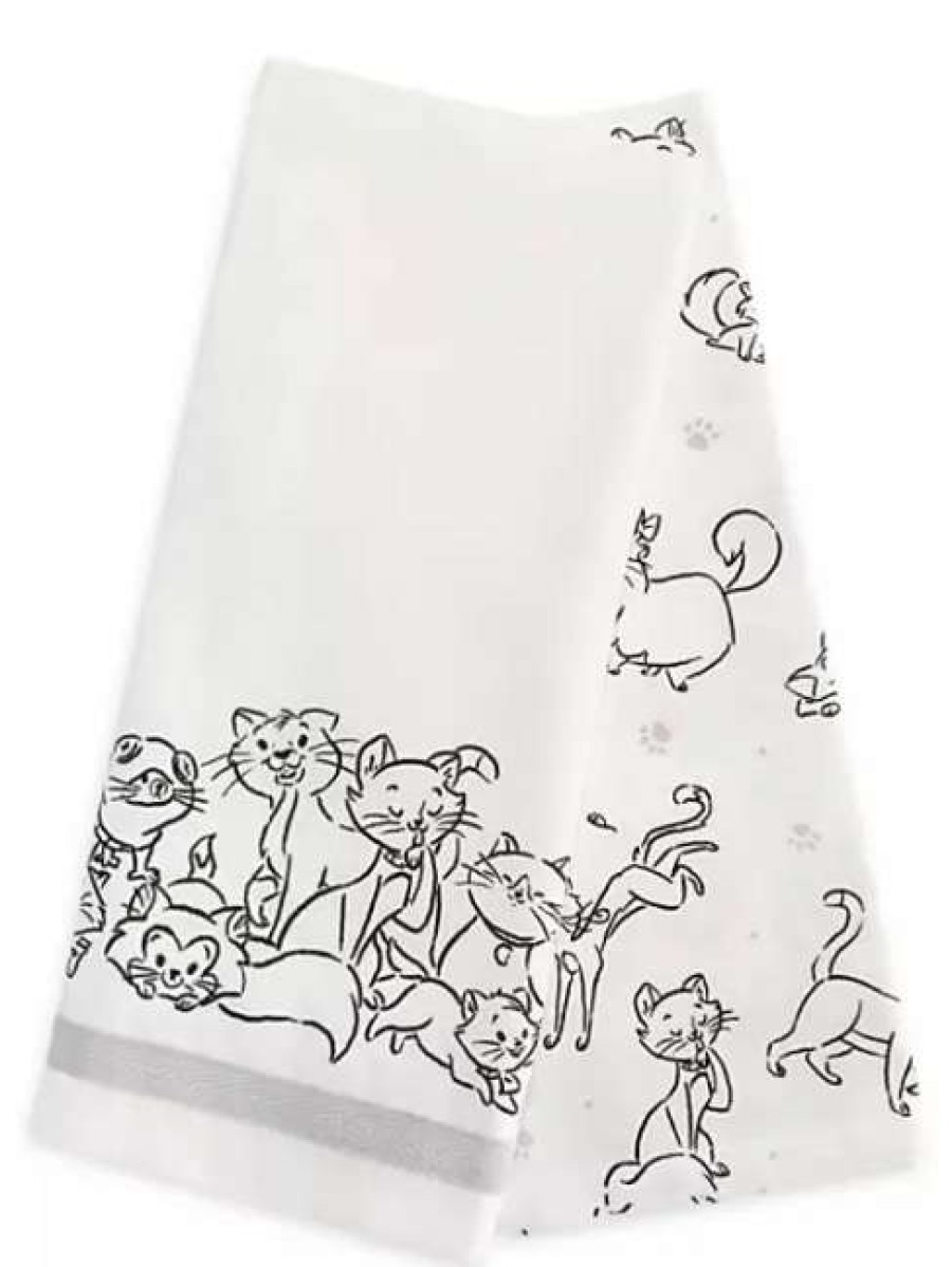 Accessories * | Disney Kitchen Towel Set Disney Cats Set Of 2