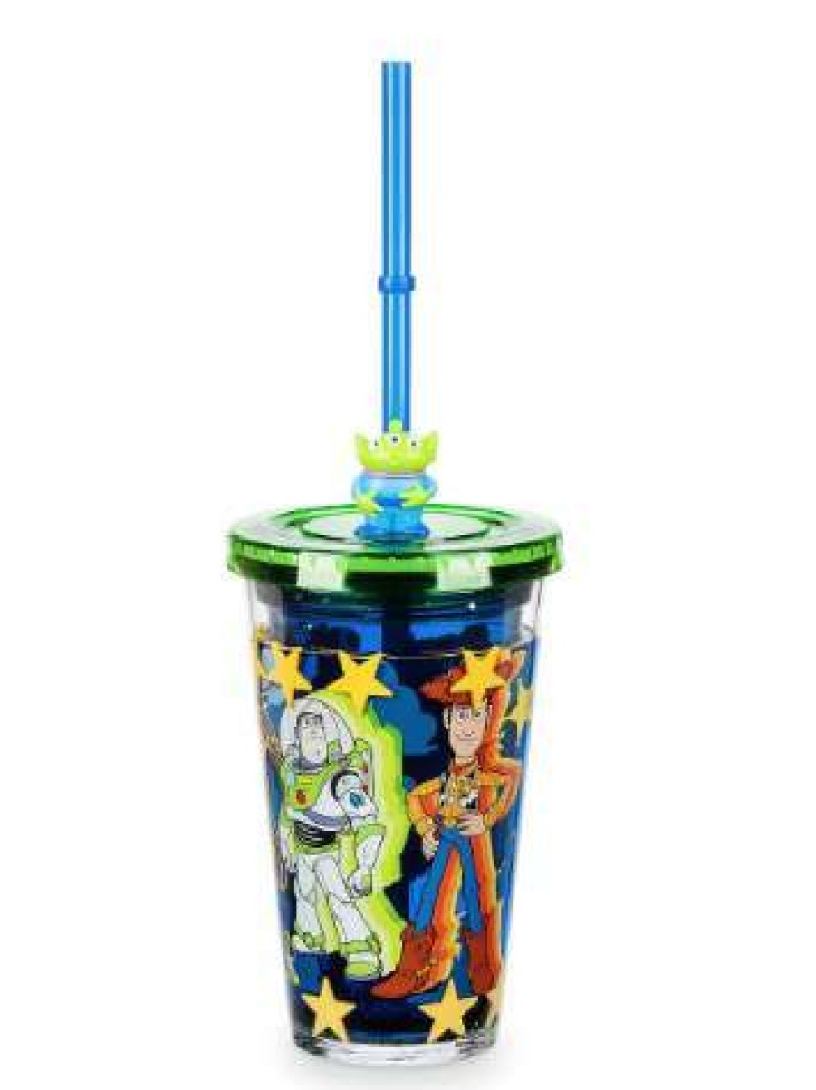 Plasticware * | Disney Tumbler With Straw Toy Story Crew With Alien Straw