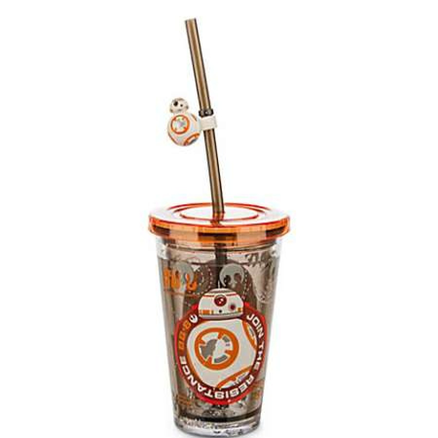 Plasticware * | Disney Tumbler With Straw Bb-8 Star Wars The Force Awakens