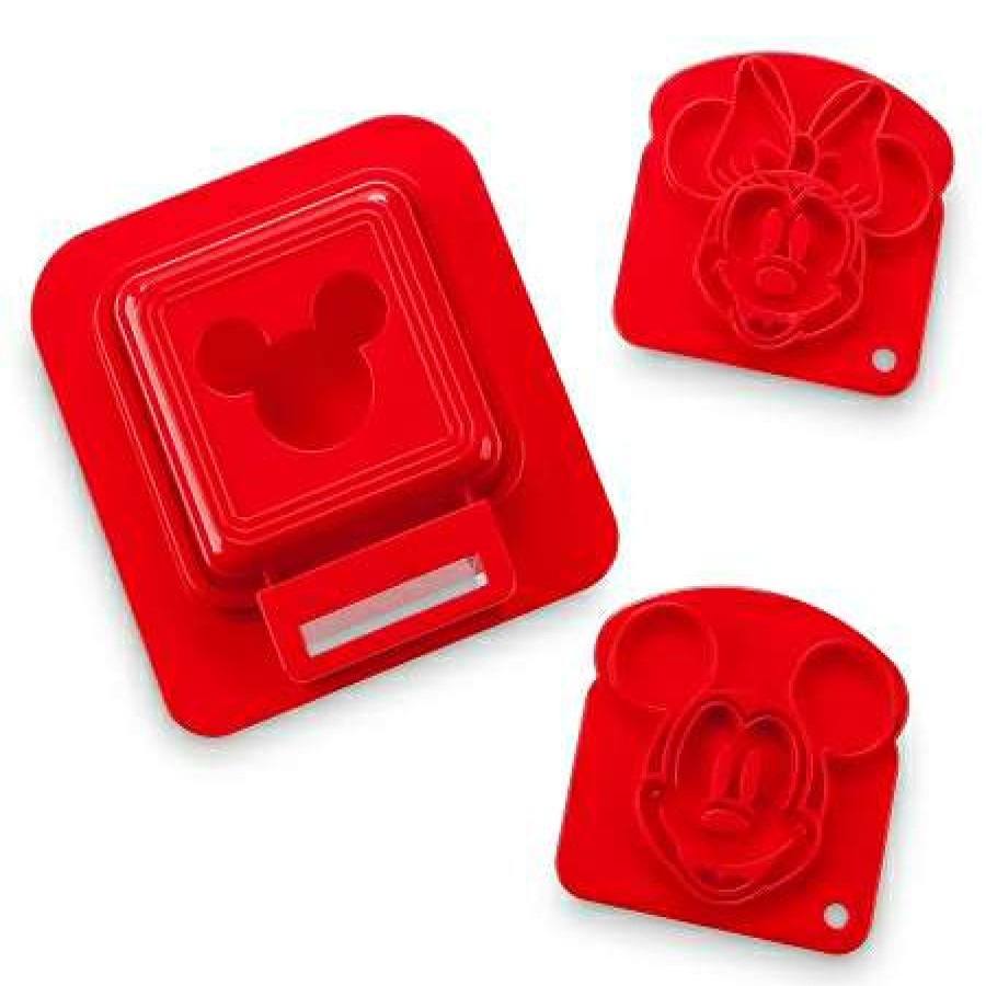 Accessories * | Disney Sandwich Stamp & Crust Cutter Set Mickey And Minnie Mouse