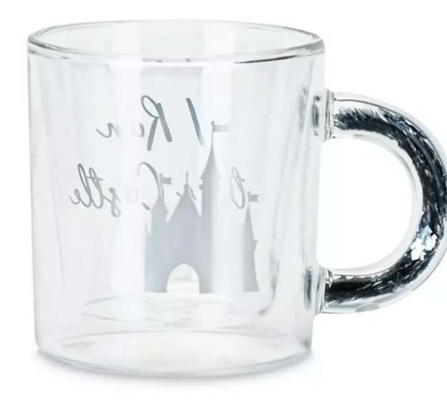 Mugs * | Disney Glass Mug Fantasyland Castle I Run This Castle