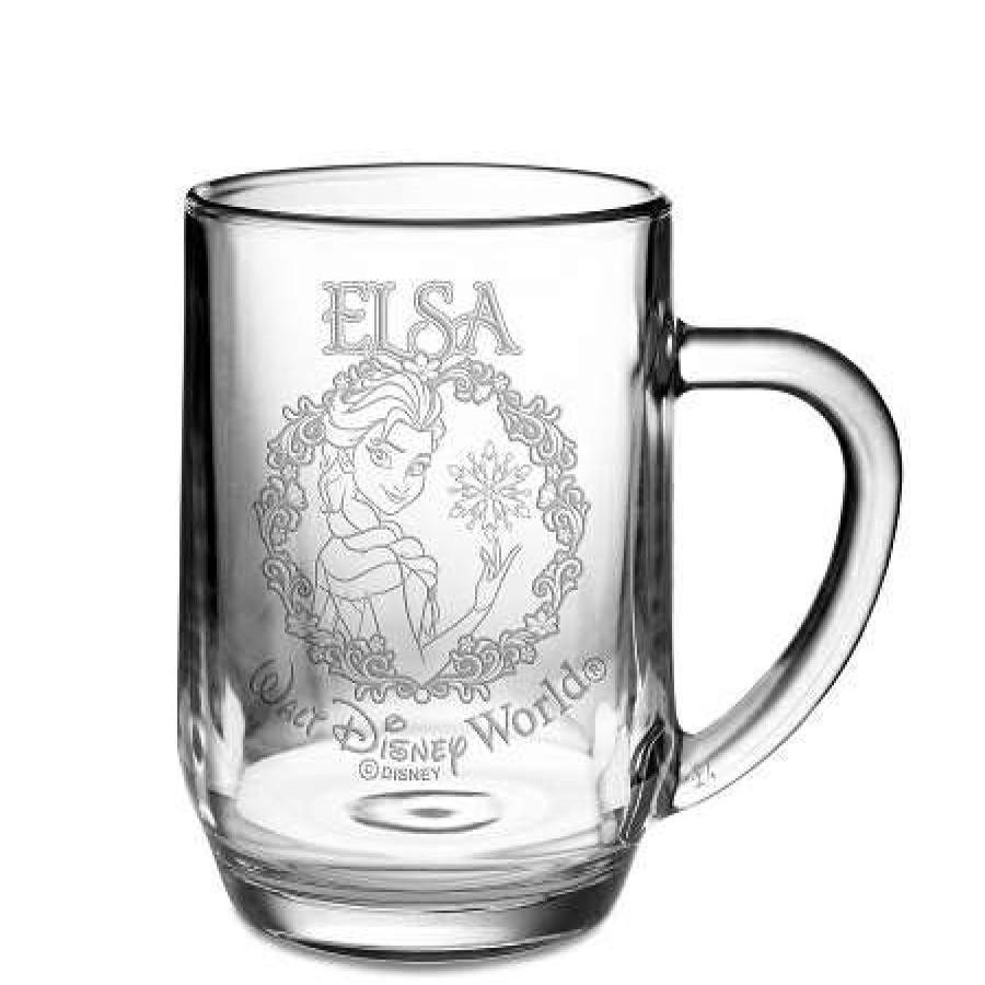 Mugs * | Disney Arribas Glass Mug Elsa Personalizable