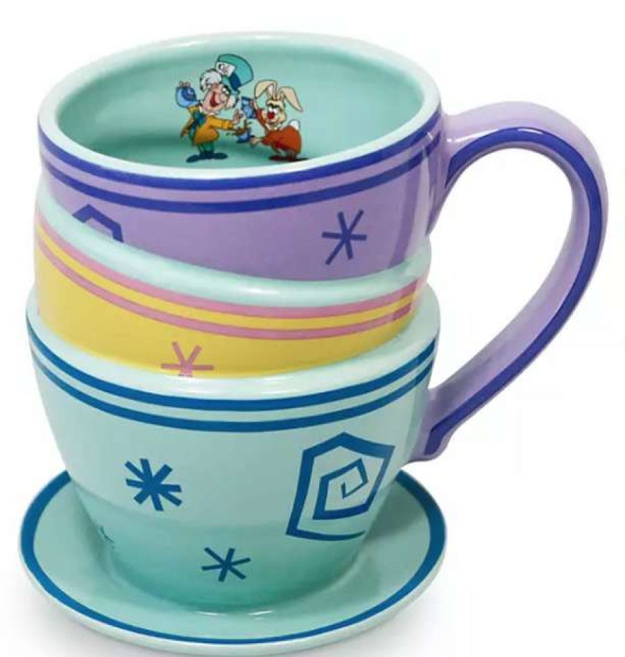 Mugs * | Disney Coffee Mug Alice In Wonderland Mad Tea Party