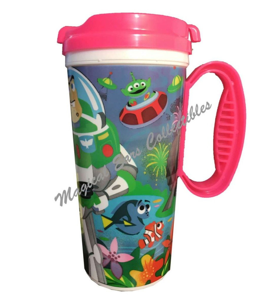 Plasticware * | Disney Resort Travel Mug Pixar Toy Story Cars And More Pink