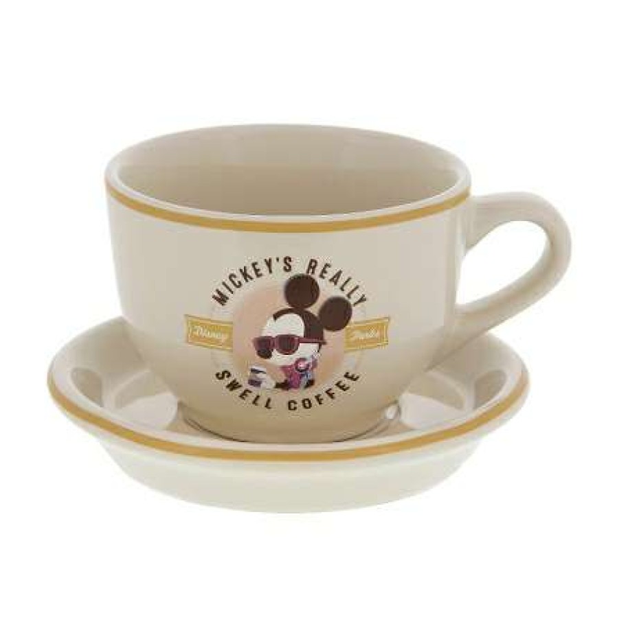 Mugs * | Disney Espresso And Saucer Set Mickey'S Really Swell Coffee