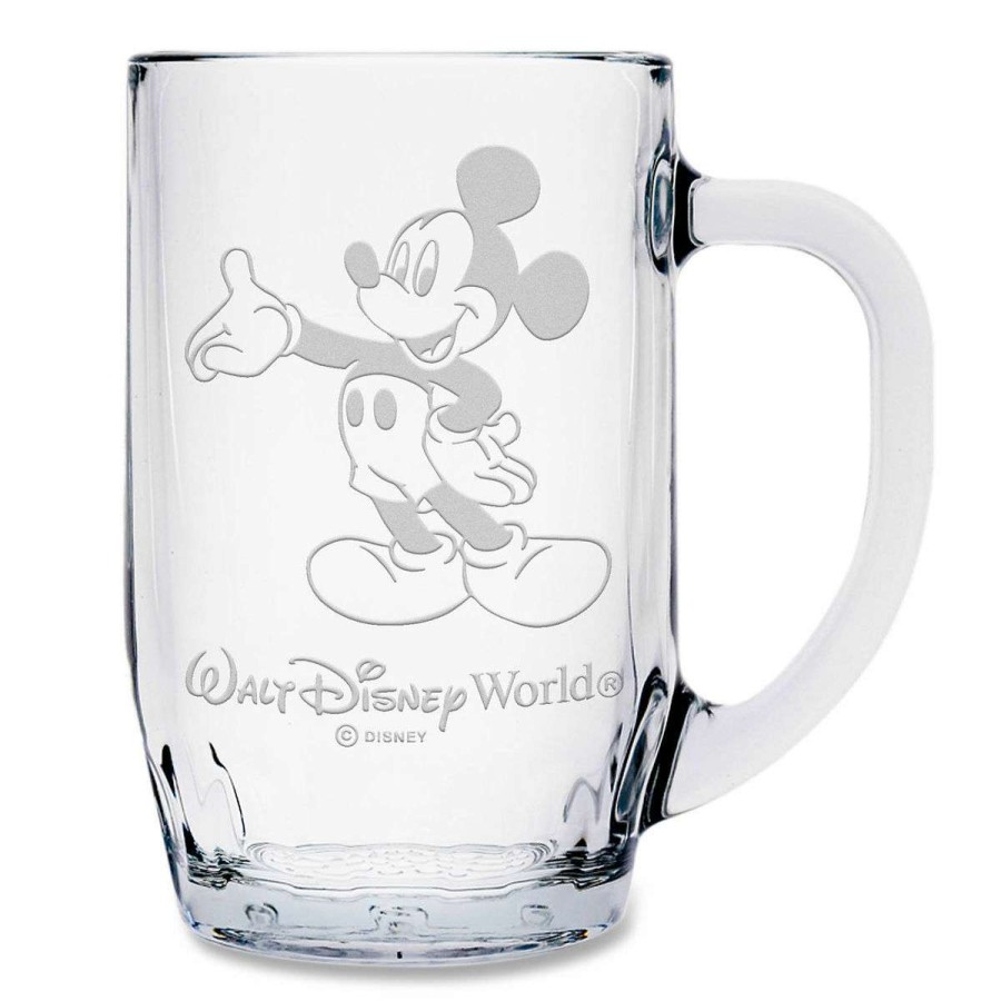 Glassware * | Disney Arribas Glass Mug Mickey Mouse Walt Disney World Large