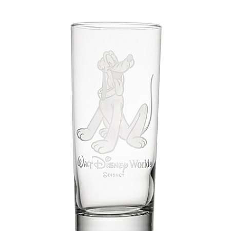 Glassware * | Disney Arribas Glass Tumbler Pluto Personalizable