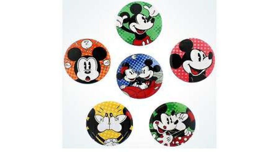 Magnets * | Disney Magnet Set Mickey And Minnie Buttons Set Of 6