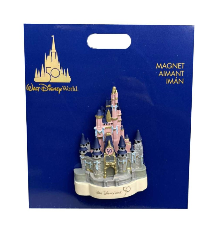 Magnets * | Disney Magnet 50Th Anniversary Cinderella'S Castle