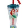 Plasticware * | Disney Tumbler With Straw Ariel And Flounder Dome