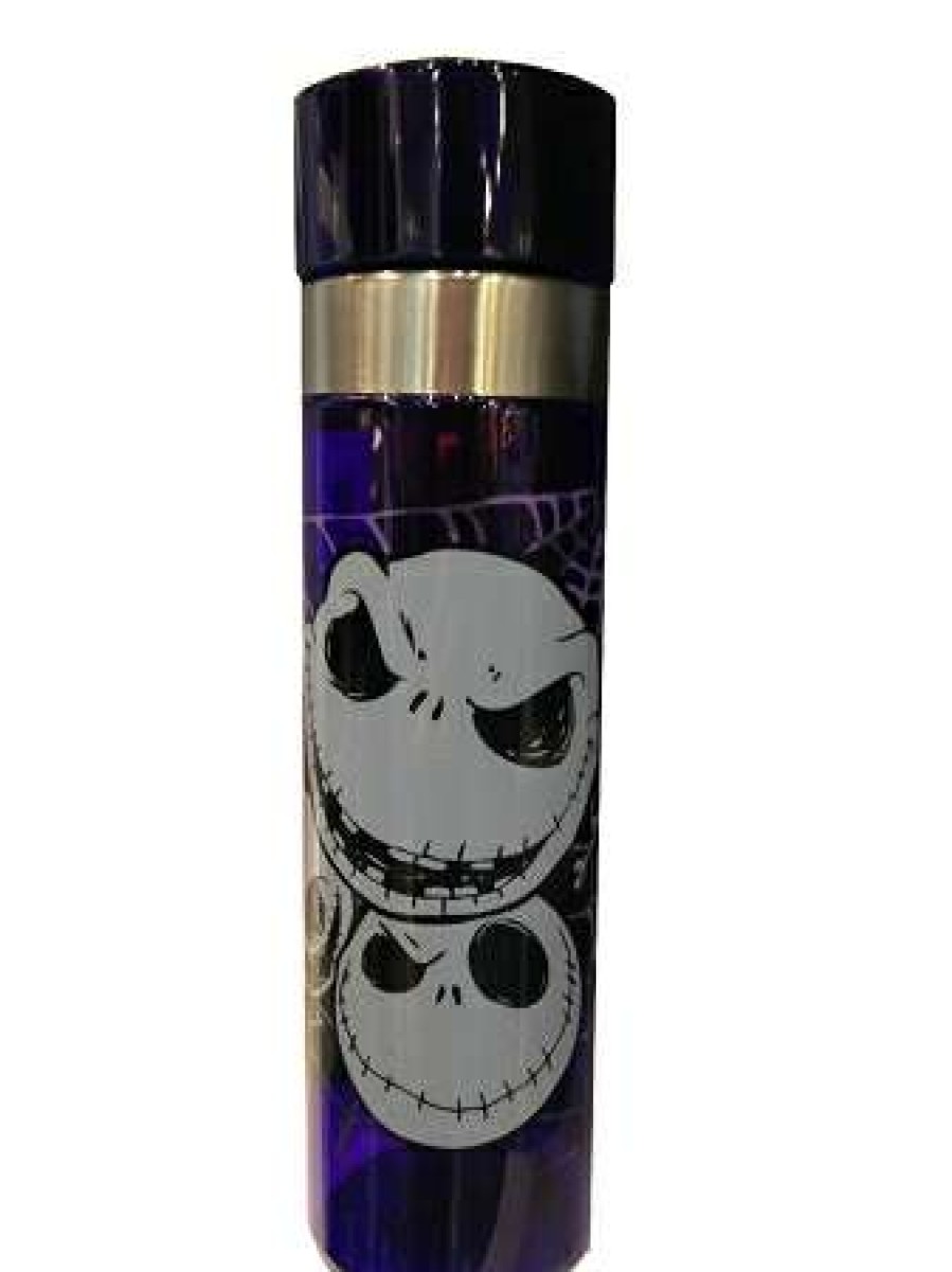 Plasticware * | Disney Water Bottle Jack Skellington Jack Faces Purple