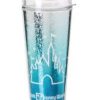 Plasticware * | Disney Travel Tumbler Fantasyland Castle Arendelle Aqua