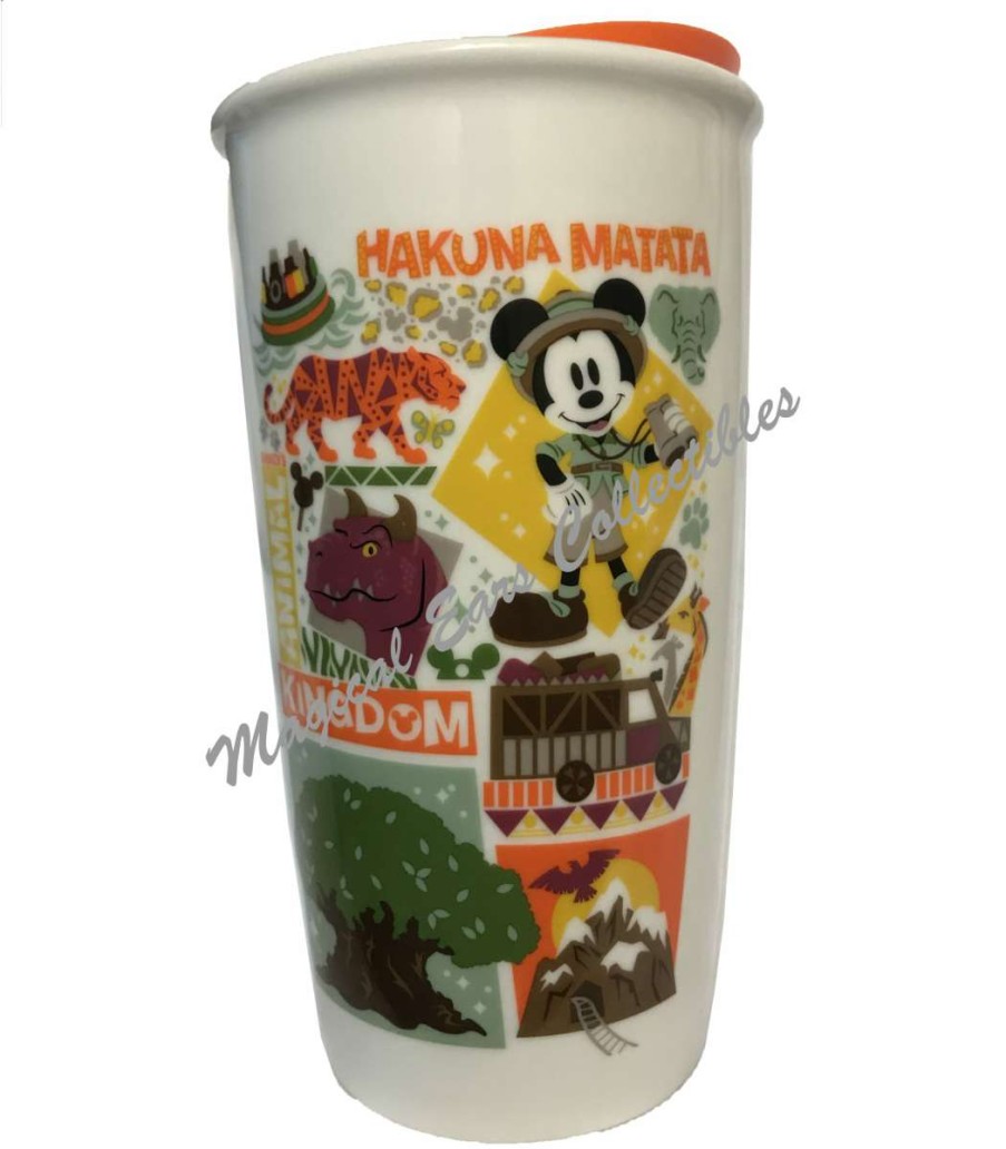 Mugs * | Disney Travel Tumbler Starbucks Animal Kingdom Park Icons