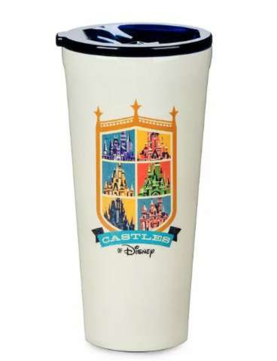 Mugs * | Disney Corkcicle Tumbler Castles Stainless Steel