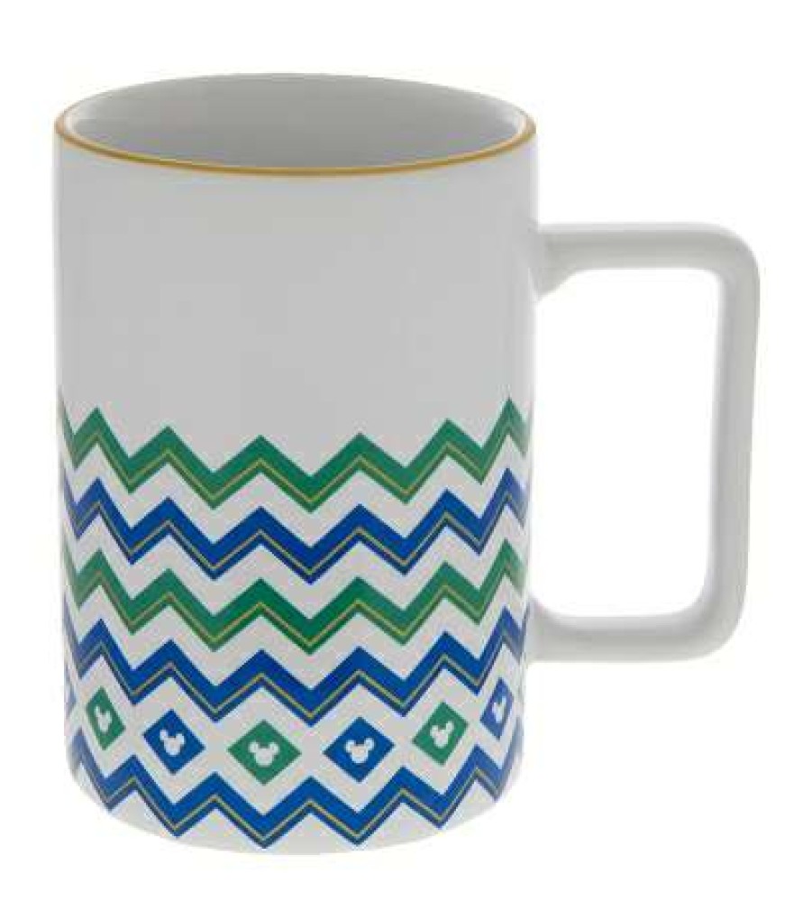 Mugs * | Disney Coffee Mug Mickey Icon Geometric Zig Zag