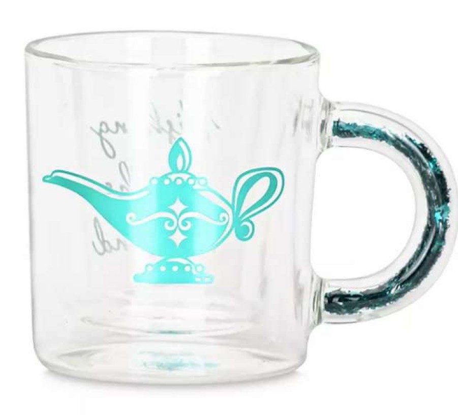 Mugs * | Disney Glass Mug Genie Lamp Aladdin