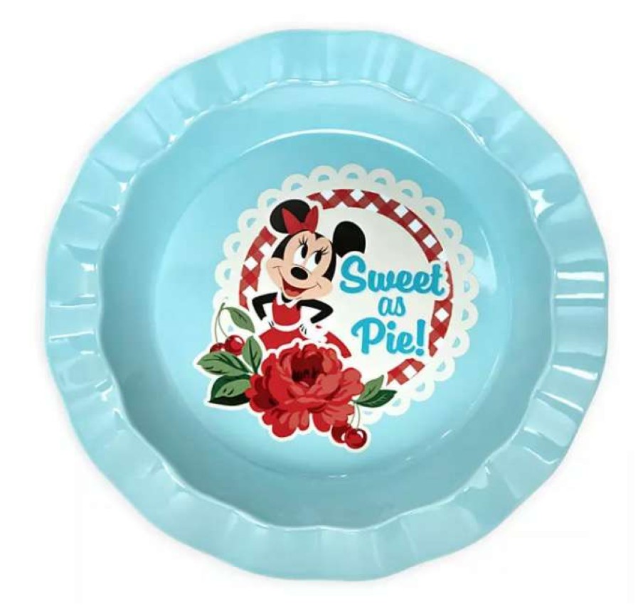 Glassware * | Disney Pie Dish Minnie Mouse Retro