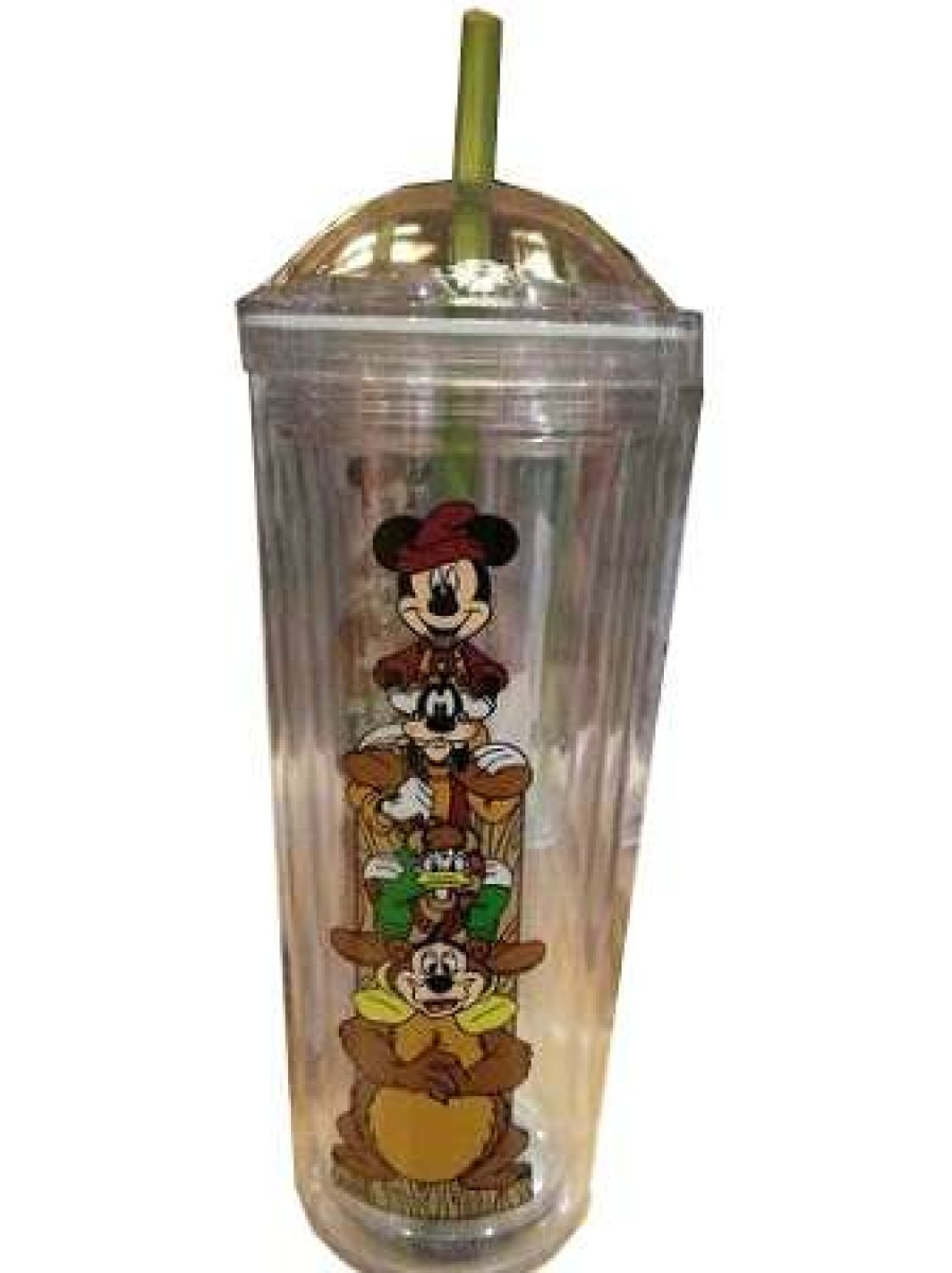 Plasticware * | Disney Tumbler With Straw Wilderness Lodge Resort Mickey & Friends