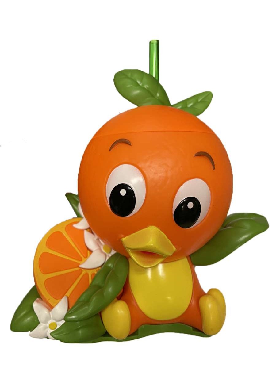 Plasticware * | Disney Sipper Cup With Straw Orange Bird With Orange Slice