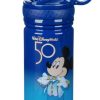 Plasticware * | Disney Water Bottle With Straw 50Th Anniversary Stainless Steel