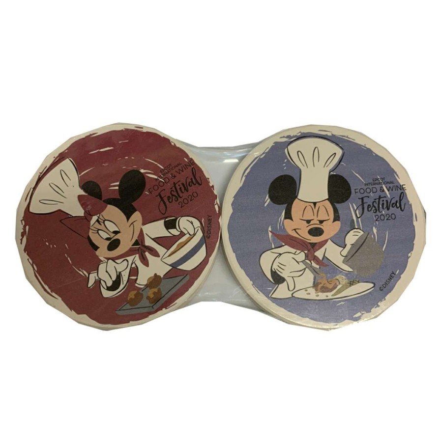 Accessories * | Disney Coaster Set 2020 Food And Wine Festival Set Of 4