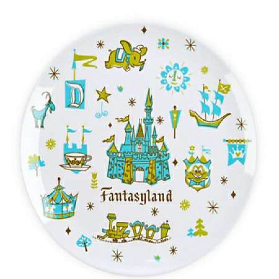 Plasticware * | Disney Dinner Plate Magic Kingdom Fantasyland Plate 8"