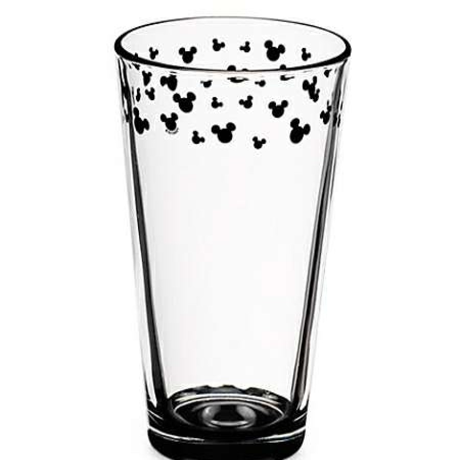 Glassware * | Disney Glass Tumbler Etched Mickey Mouse Icons Black