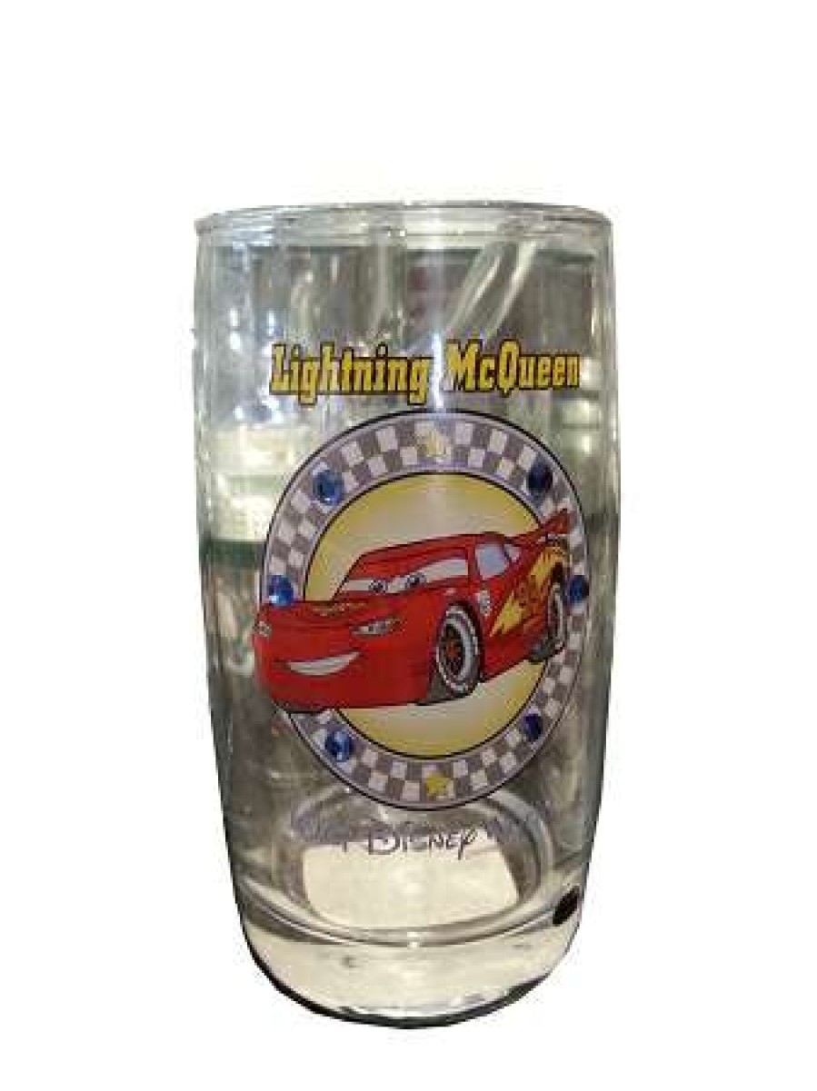 Glassware * | Disney Arribas Juice Glass Lightning Mcqueen Jeweled