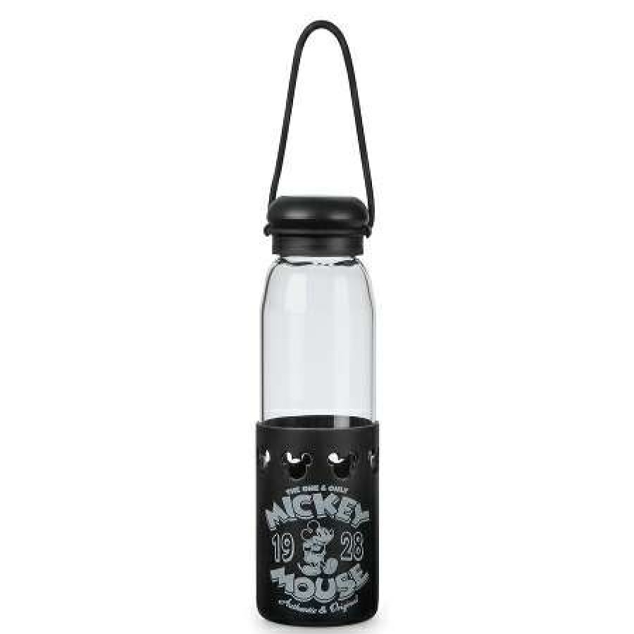 Glassware * | Disney Water Bottle Mickey Mouse Glass With Grip