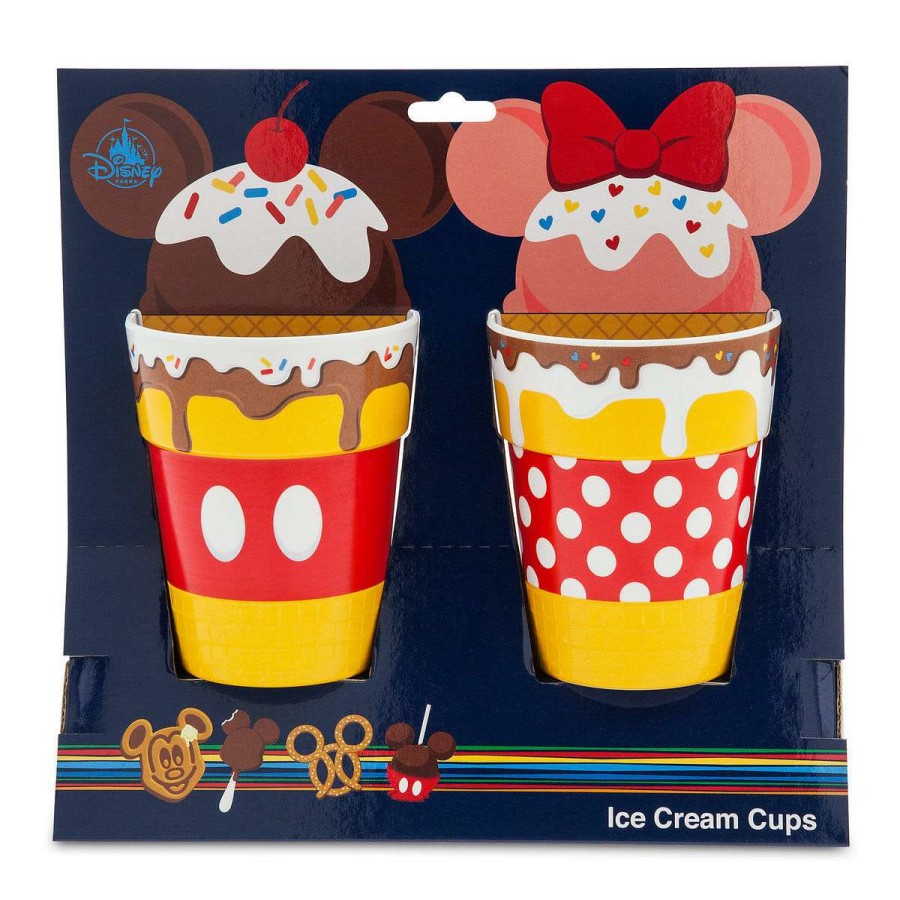 Plasticware * | Disney Ice Cream Cups Disney Treats Mickey And Minnie Set Of 2