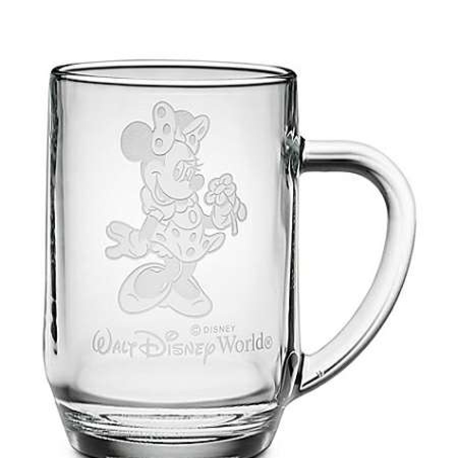 Mugs * | Disney Arribas Glass Mug Minnie Mouse Personalizable Large