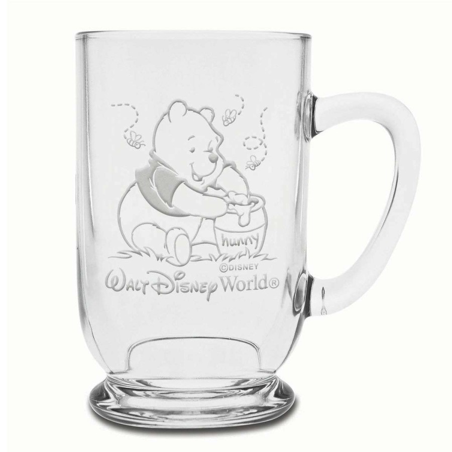 Mugs * | Disney Arribas Glass Mug Winnie The Pooh Personalizable 16Oz