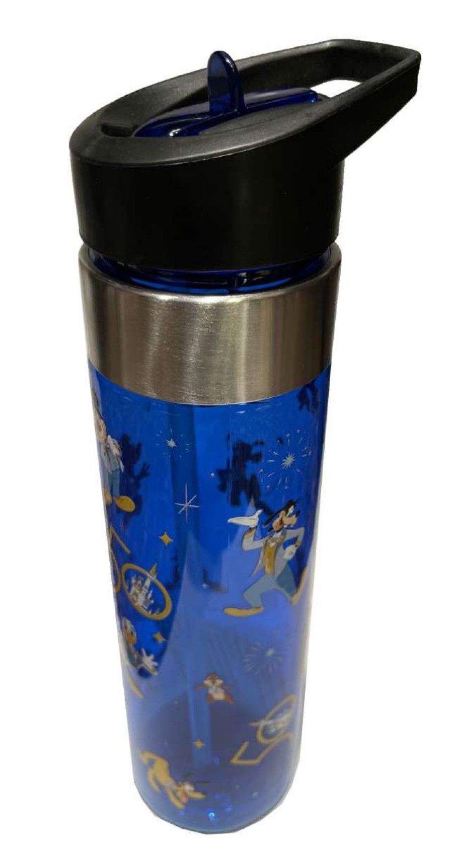 Plasticware * | Disney Water Bottle With Straw 50Th Anniversary Mickey & Friends