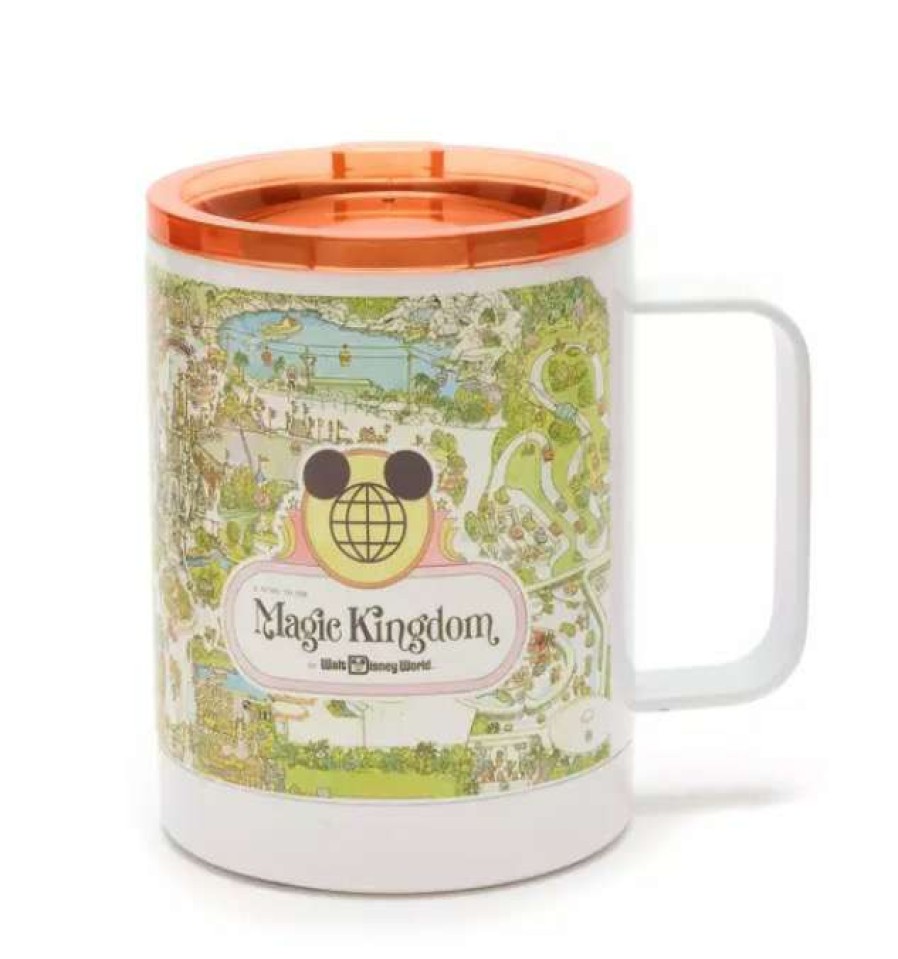 Mugs * | Disney Mug With Lid 50Th Anniversary Vault Map