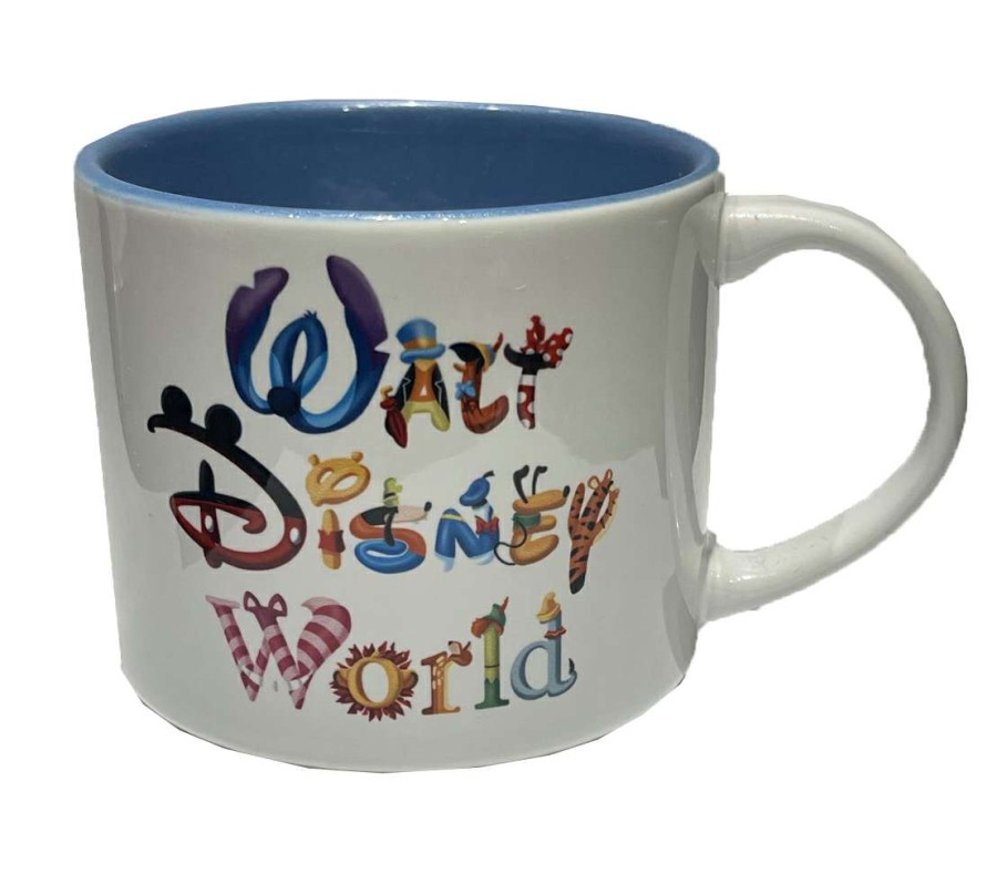 Mugs * | Disney Coffee Mug Walt Disney World Character Letters