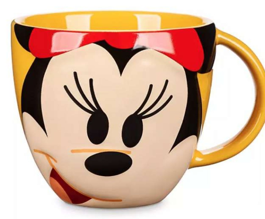 Mugs * | Disney Coffee Mug Minnie Mouse Face Mousewares