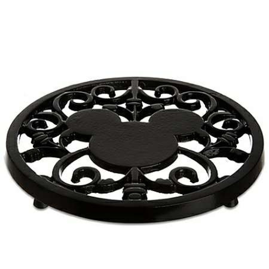 Accessories * | Disney Metal Trivet Gourmet Mickey Mouse Icon Hot Pad Black