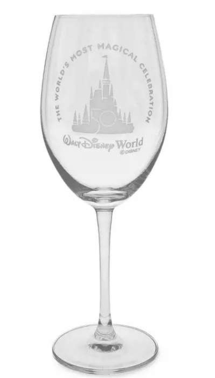 Glassware * | Disney Arribas Stemmed Glass Walt Disney World 50Th Anniversary