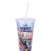 Plasticware * | Disney Tumbler With Straw Epcot World Showcase Paris Marie