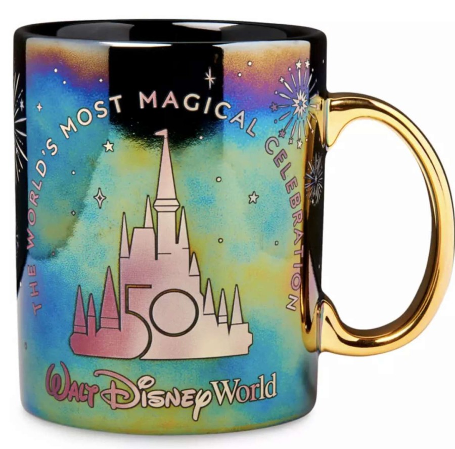 Mugs * | Disney Coffee Mug 50Th Anniversary Iridescent