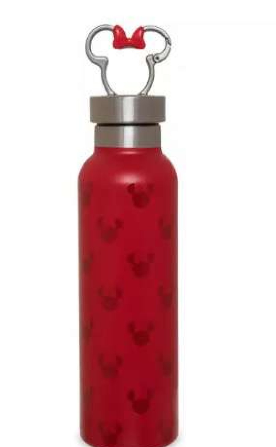 Mugs * | Disney Water Bottle Minnie Mouse With Clip Red